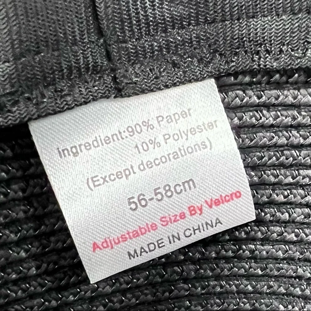 Black Paper Fedora Beach Hat